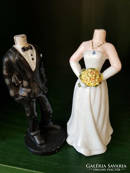 Esküvői dekoráció, fényképtartó szobrok