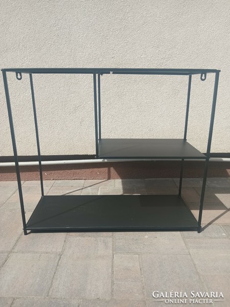 Fekete fém modern design fali polc. Alkudható.