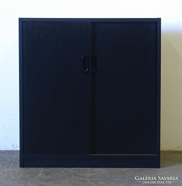 1R240 black filing cabinet with sliding doors 80 x 75 x 32.5 Cm