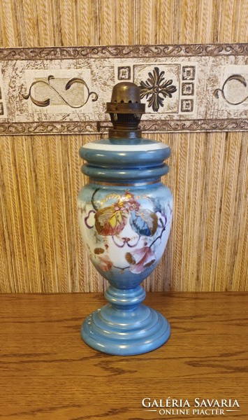 Antique painted kerosene lamp
