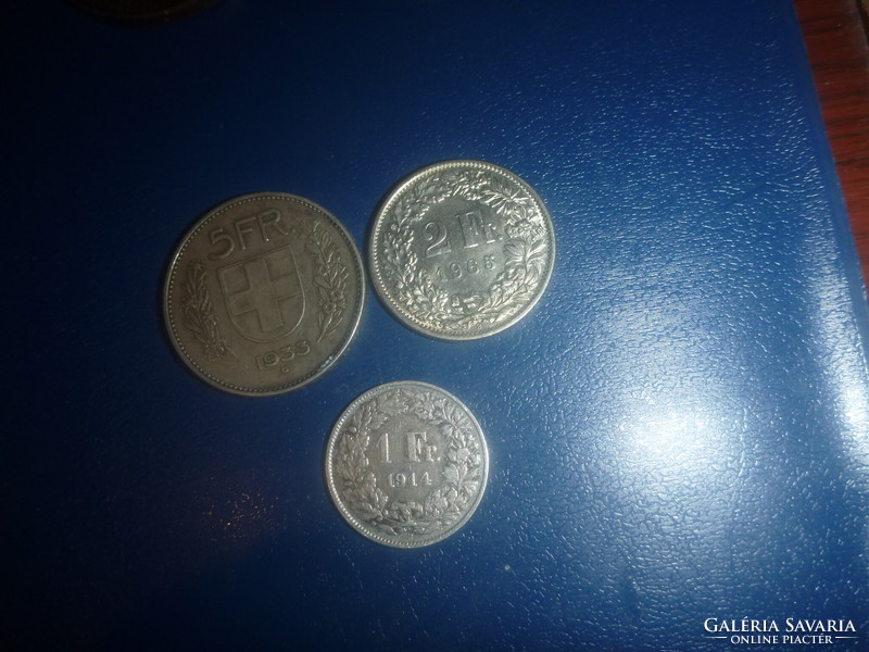 5,2 és 1 ezüst svájci frank  egyben eladó!