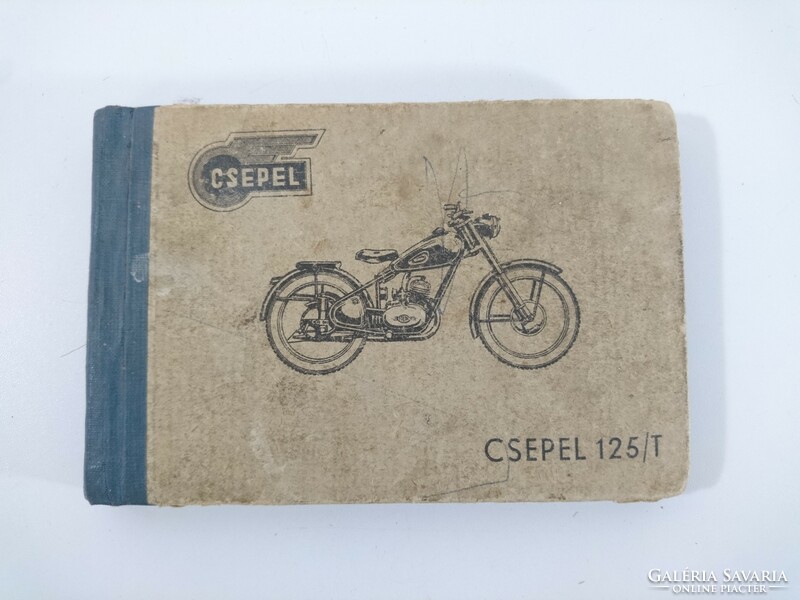 CSEPEL 125/T Veterán Motorbicikli Szervízkönyv 1950-es évek