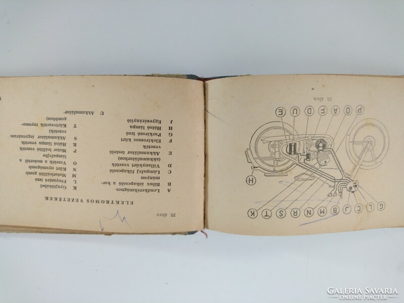 Csepel 125/t vintage motorcycle service book, 1950s