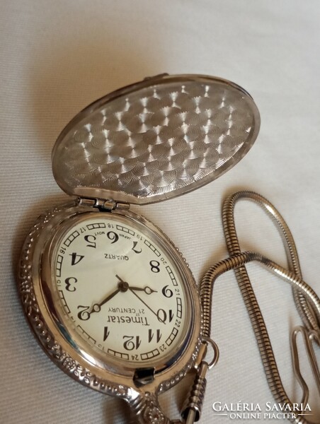 Pocket watch timestar quartz hunter motif
