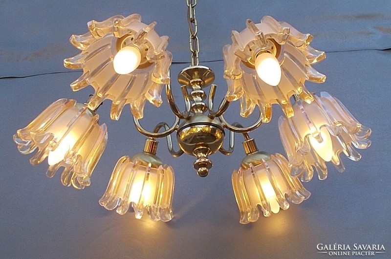 Copper chandelier richard essig doria retro design