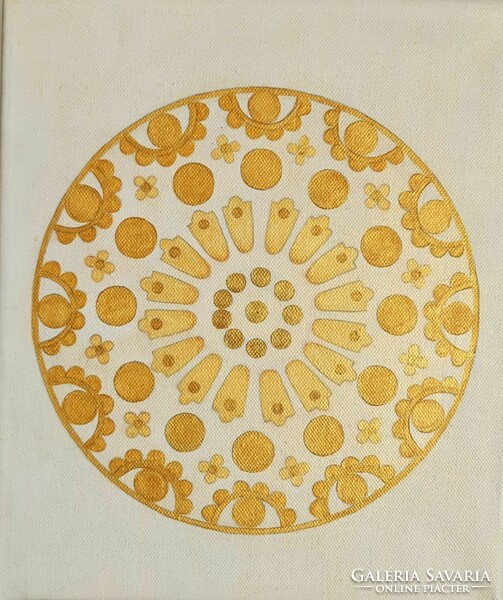 Bőség Mandala vászon kép, ákril festék