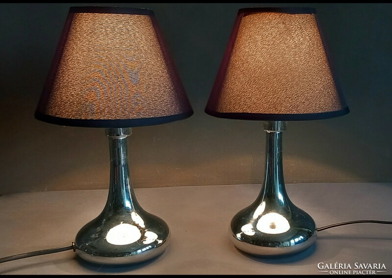 Design króm asztali lámpa párban ALKUDHATÓ
