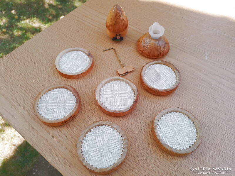 Creative, 6 wooden coasters 18cm. (Metallurgical raw material preparation joint venture (cokev))
