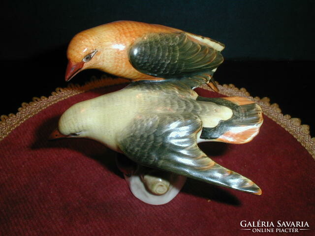 Herend bird couple figurine