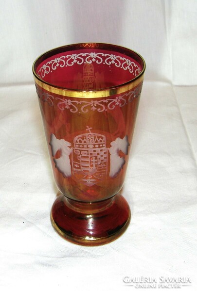 Antique Hungarian coat of arms bieder cup