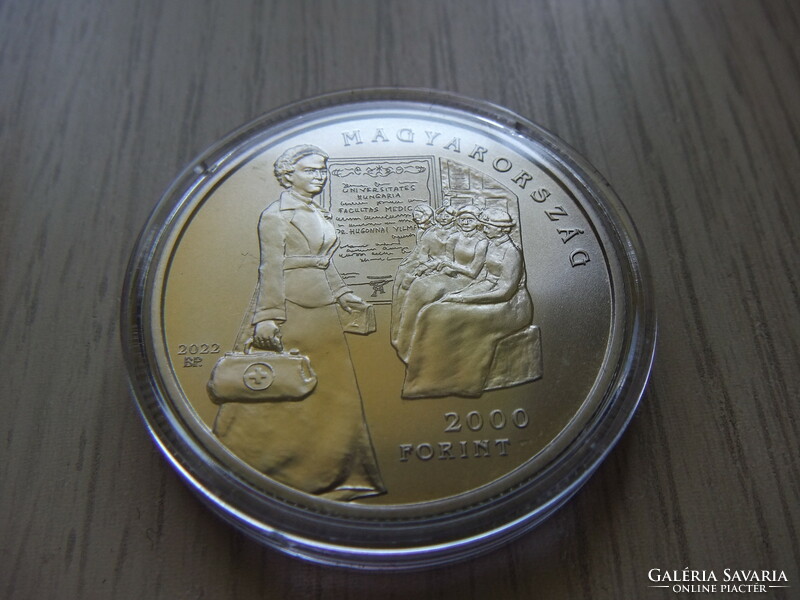 2000 HUF Hugonnai Vilma 2022 non-ferrous metal commemorative medal in closed unopened capsule