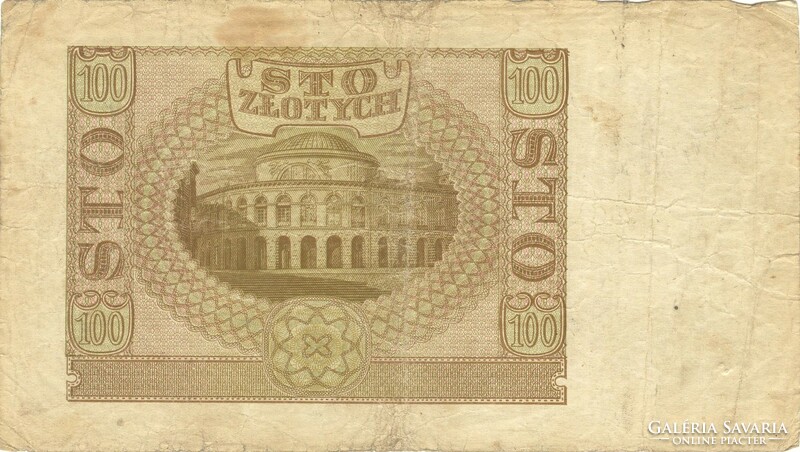 100 zloty zlotych 1940 Lengyelország 4.