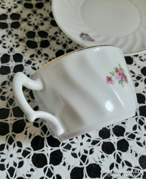 Zsolnay shield seal tea cup with flower pattern bottom