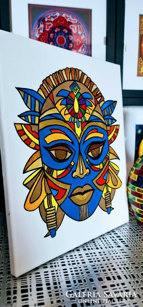 Afrikai maszk vászon kép