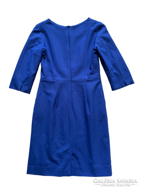 Pretty royal blue long sleeve wool blend dress