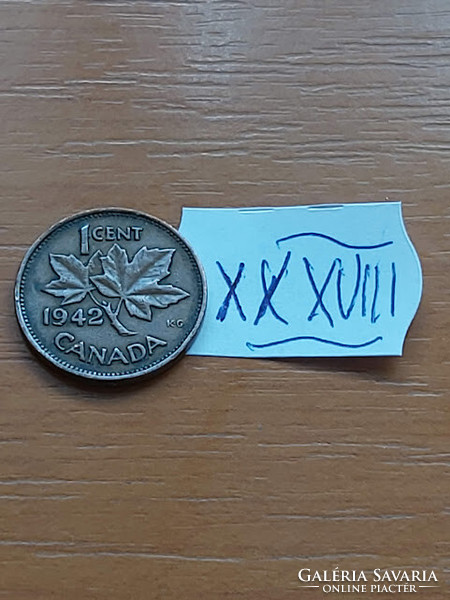 Canada 1 cent 1942 vi. George, bronze xxxviii