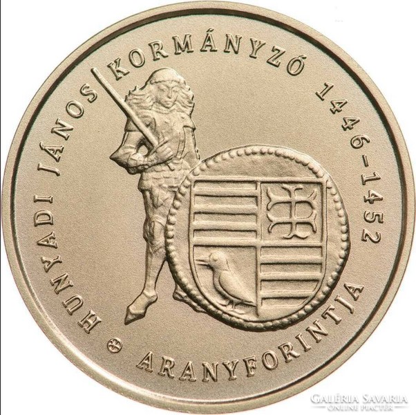 Gold forint of János Hunyadi HUF 2,000 non-ferrous metal commemorative medal in closed unopened capsule 2022