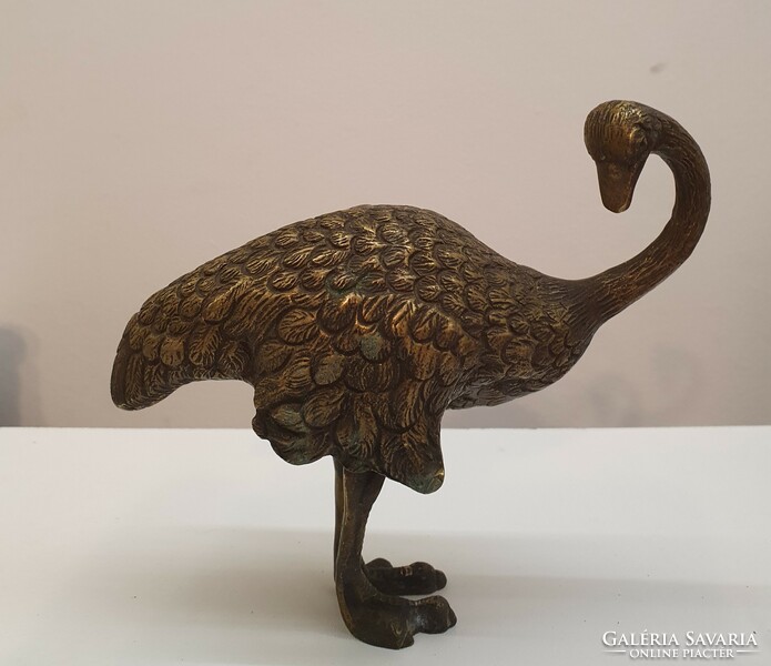 Bird sculpture made of copper