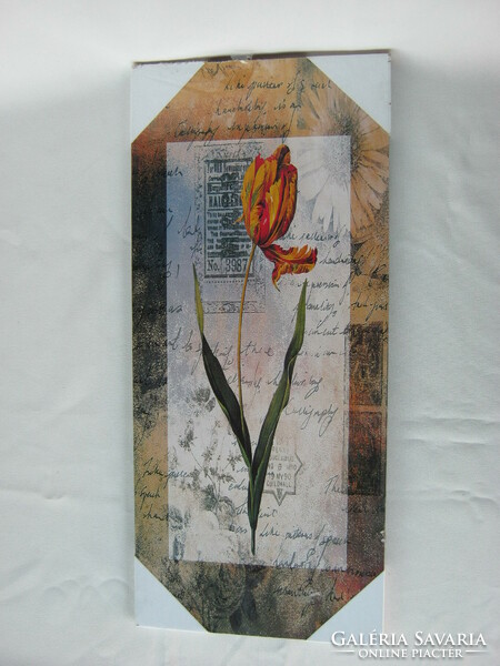 Tulipános fali dísz kép táblakép