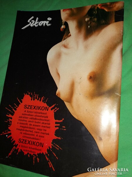 1989.5.Szám stori - independent entertainment newspaper magazine with erotic nude poster according to the pictures