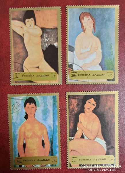 1972. Fujeira amedeo modigliani stamps f/7/8