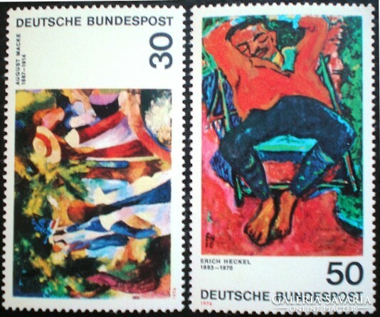 N816-7 / Németország 1974 Festmények - német expresszionista bélyegsor postatiszta