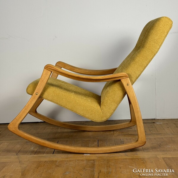Refurbished retro Czechoslovakian rocking chair