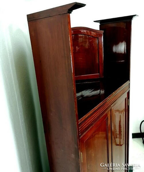 Secession mahogany corner cabinet, filing cabinet - 04890