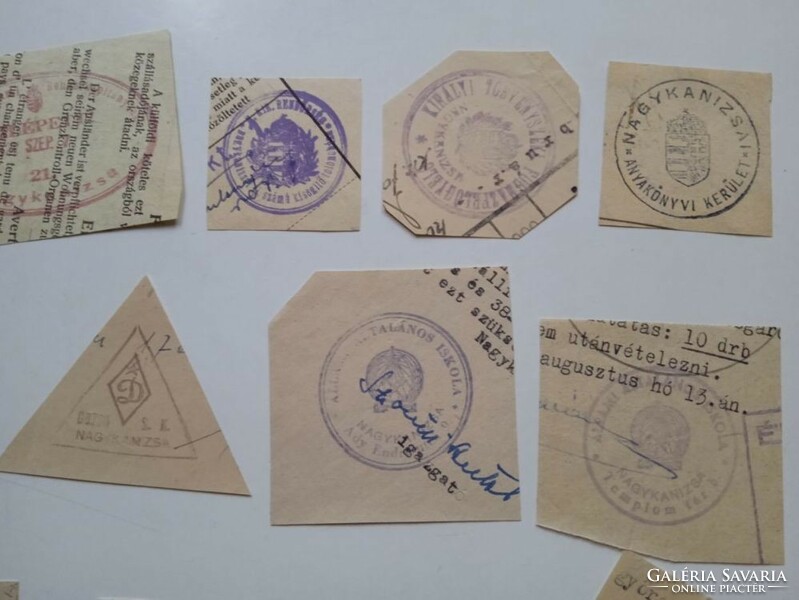 D202606 Nagykanizsa old stamp impressions 13+ pcs. About 1900-1950's