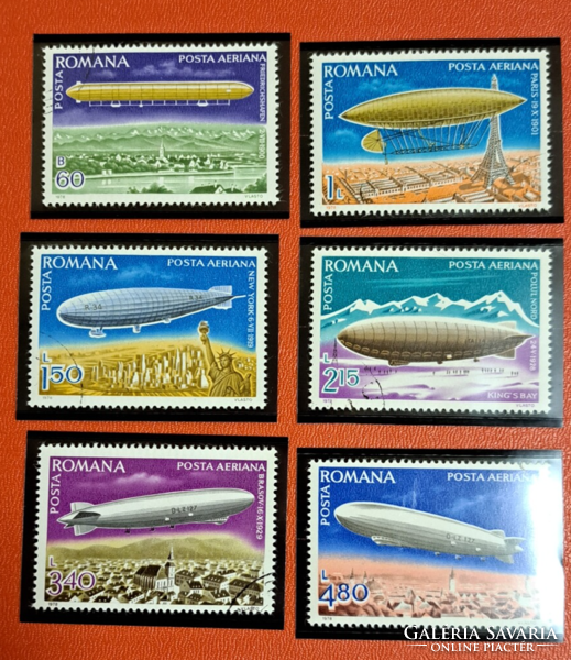 1978. Romania foiled airship. Stamps f/6/6