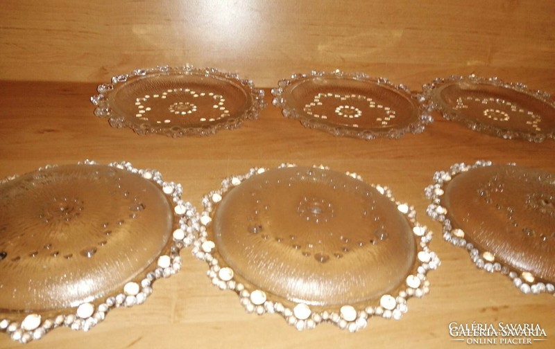 Retro glass small plate cake plate 16.5 cm (z)