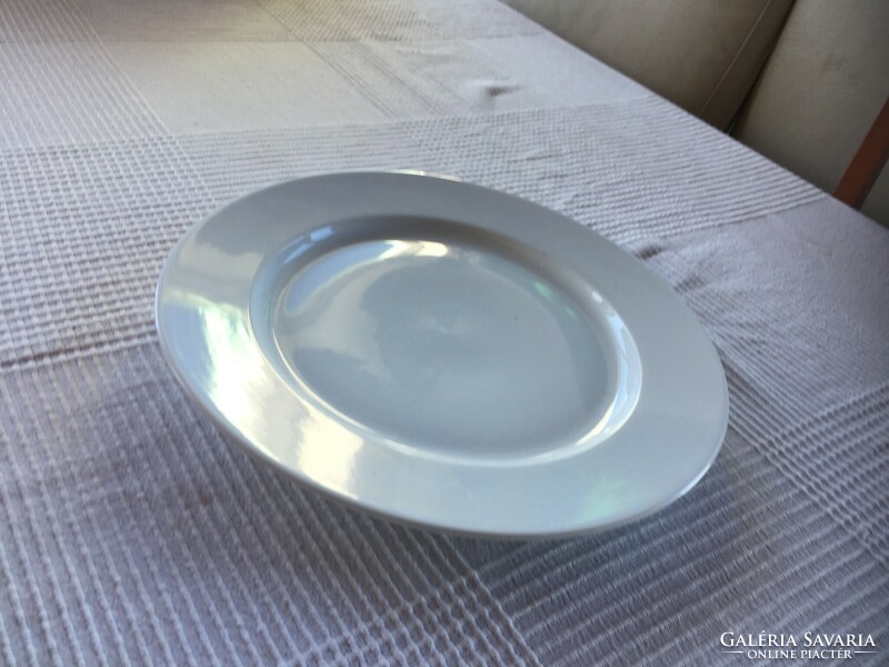 Vintage plain white porcelain large plate, table center, offering (12/a)