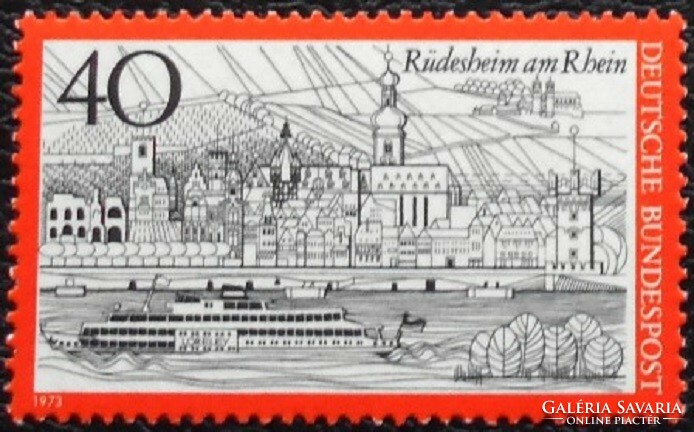 N761-2 / Németország 1973 Hamburg és Rüdesheim am Rheinbélyeg postatiszta