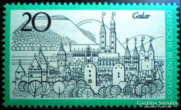 N704 / Germany 1971 city of Goslar stamp postal clerk