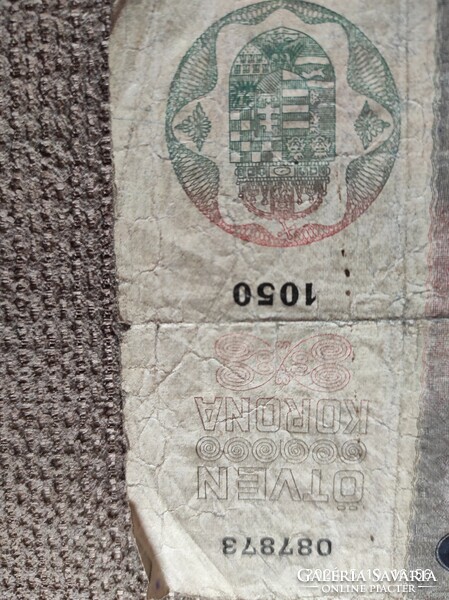 Hungarian overstamped 50 and 10 crowns