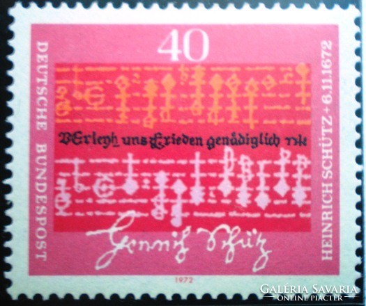 N741 / Germany 1972 heinrich schütz composer stamp postal clerk
