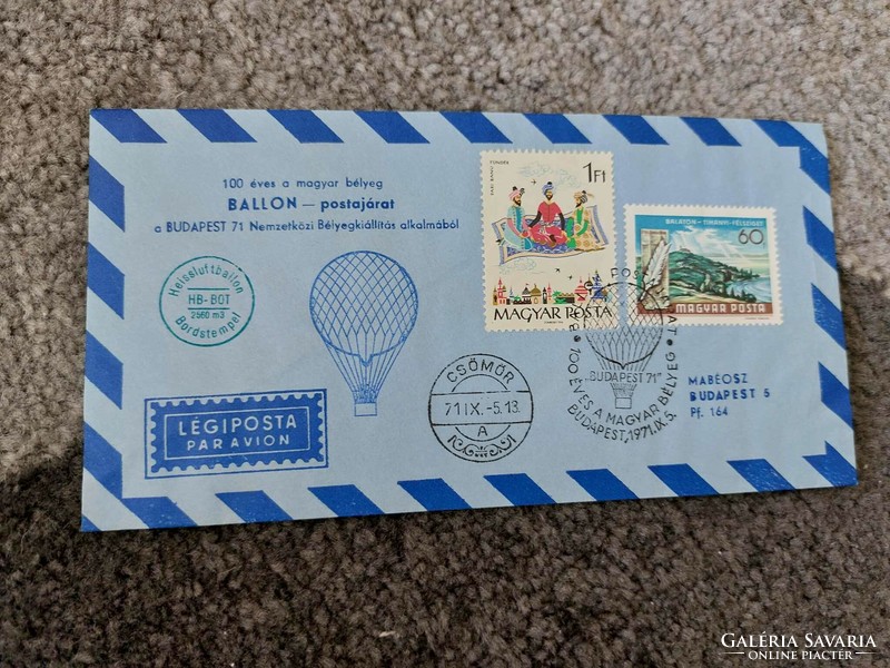 Balloon postal service 1971 international stamp exhibition