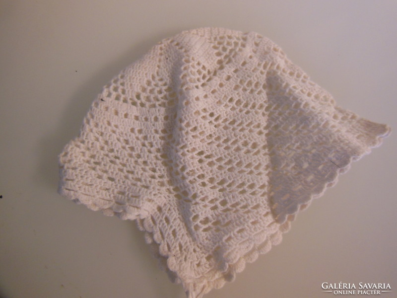 Cap - lace - christening - 14 x 12 cm - antique - handmade - from collection - German - flawless