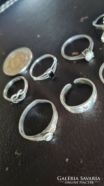 Silver ring 10pcs - 26gr