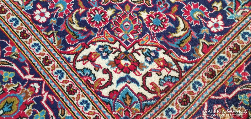 OF26 IRÁNI Kashan kézi csomó gyapjú perzsa szőnyeg 205X330CM INGYEN FUTÁR