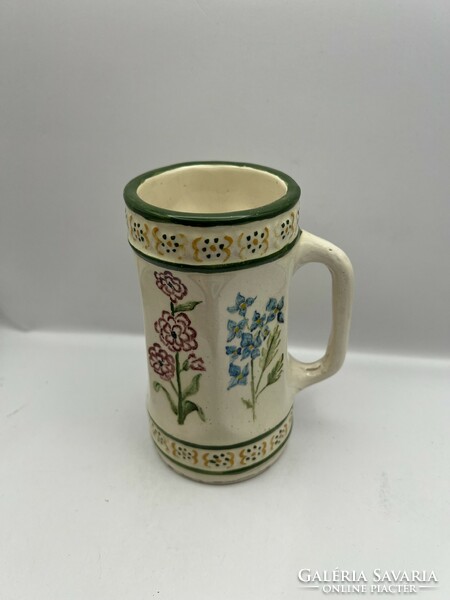 Ceramic jug, German, hand painted, 15 x 8 cm. 5092