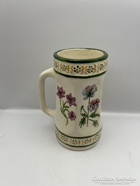Ceramic jug, German, hand painted, 15 x 8 cm. 5092