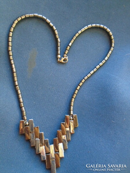 Beautiful antique art deco real hematite necklaces