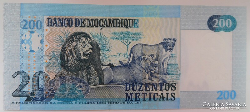 Mozambik 200 meticas 2011 UNC