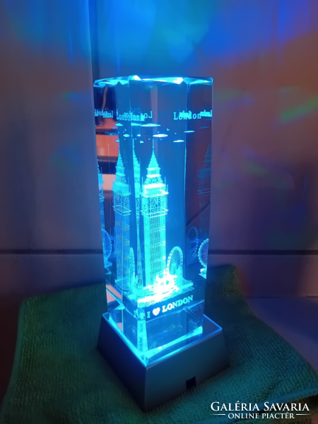 London LED gravírozott cityscape üveg