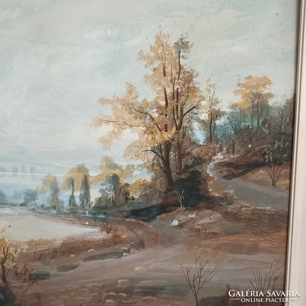 Gyimesi Lojos-Duna bend/autumn oil painting
