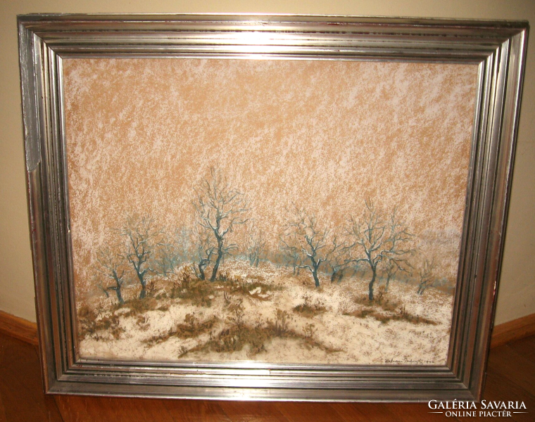 Guaranteed original Gyula Perlusz Hatvani /1896-1944/ picture: barren trees 1942