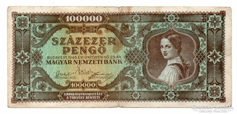 100,000 Pengő 1945