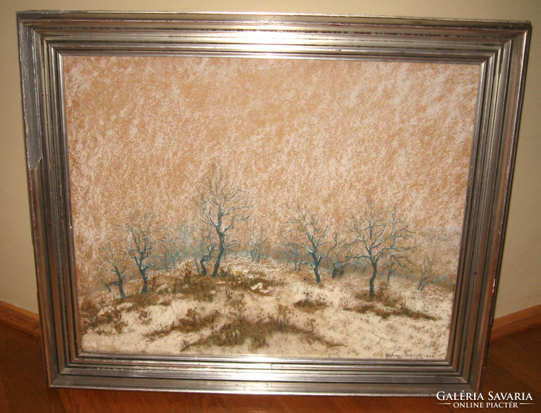 Guaranteed original Gyula Perlusz Hatvani /1896-1944/ picture: barren trees 1942