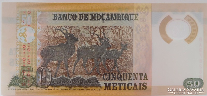 Mozambique 50 meticas 2011 unc polymer